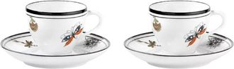 Ginori 1735 2 Tea Cups And 2 Saucers Set