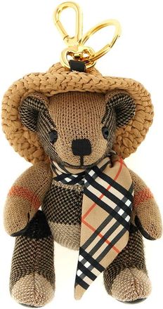 Burberry Thomas Bear Charm - Dames - Sieraden - Beige - ONE Size - Wol - Accessoires