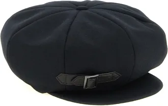 Yohji Yamamoto 8-Panel Cotton Blend Flat Cap - Black
