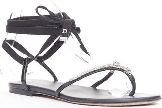 Dior Womens Leather 2023 Crystal Sandal (Authentic Pre-Loved)