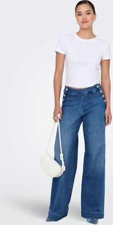Only Jeans a fondo ampio color blu medio