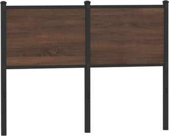 vidaXL Cabecero De Madera De Ingenier&iacute;a Y Acero Marr&oacute;n Roble 120 Cm Vidaxl