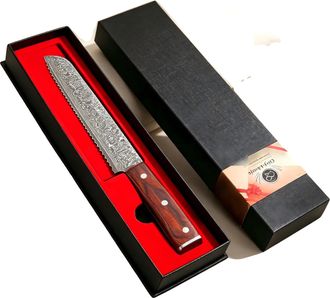 OEM Cuchillo Para Pan, Acero De Damasco, Mango Ergon&oacute;mico, Cuchillo Para Pan