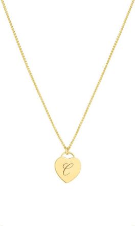 Set & Stones Alice Initial Heart Pendant Necklace in Gold/b at Nordstrom