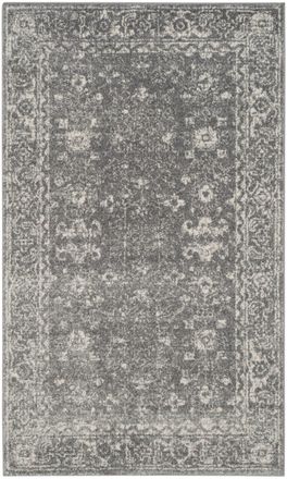 Safavieh Alfombra transicional de polipropileno gris/blanco, 122 x 183 cm