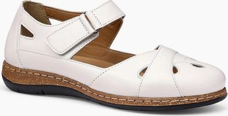 Hotter Womens Devi Womens Mary Jane Shoes - White - Size: 3