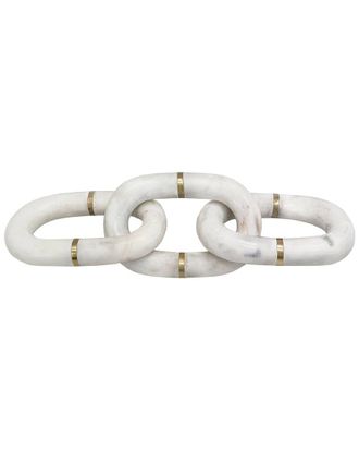 A&B Home 13.5In Marble Chain With Brass Inlay