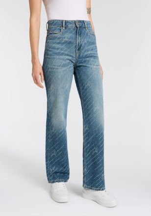 Boss Orange by Hugo Boss Straight-Jeans BOSS ORANGE Ada High Rise Slim Premium Damenmode, Damen, Gr. 25, N-Gr, blau (medium blau 426), Denim/Jeans, Obermaterial: 100% Baumwoll