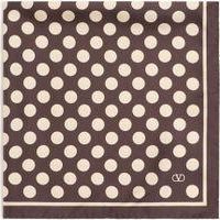 Valentino Garavani Foulard Opticool In Seta Uomo MARRONE/BURRO UNI
