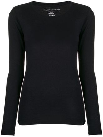 Majestic Filatures Gebreide top - Blauw