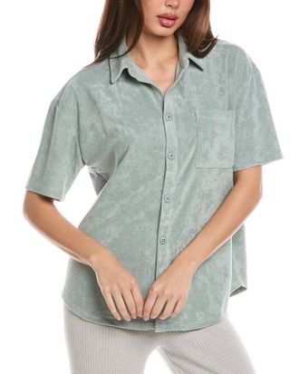Barefoot Dreams Cozyterry Button-Down Shirt