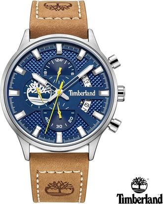 Timberland Mens Accessories Leather Strap Analogue Watch in Tan Brown - One Size