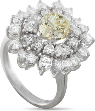 Luxury Bazaar 18K White Gold 3.91ct Diamond Ring MF51-031726
