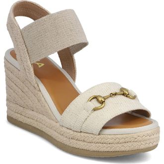 Mia Barossa Wedge Sandal in Natural at Nordstrom, Size 9.5