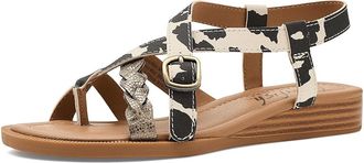 Blowfish April Strappy Sandals Womens Sandals Light Cow Print/Bronze : 7.5 M, Synthetic
