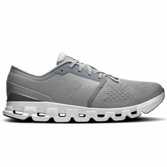 On Mens Cloud X4 Running Shoes In Alloy/ivory