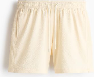 H&M Badeshorts aus Seersucker - White