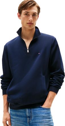 Tommy Hilfiger Mens Medium Weight 1/4 Zip Sweatshirt Pullover Sweater, Desert Sky, XL