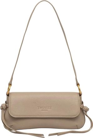 Twinset Tassen, Dames, Beige, ONE Size, Leer, Torebka Bowling