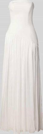 Unique Slim Fit Brautkleid in Falten-Optik in Weiss, Gr&ouml;&szlig;e 32