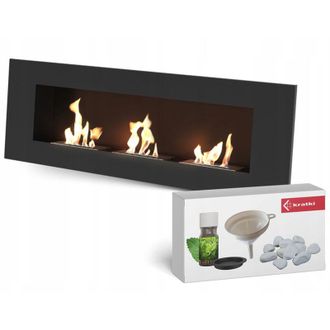 Kratki Wandkamin Bioethanol DELTA3 T&Uuml;V Set