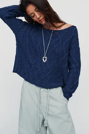 Pilcro Kirby Cable Knit Sweater