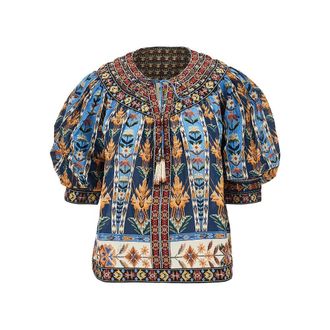 Farm Rio Tapestry print cotton blouse Woman S