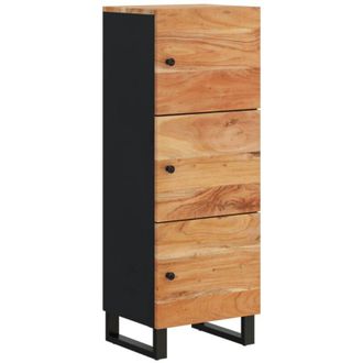 vidaXL Highboard with 3 Doors 40x33x110 cm Solid Wood Acacia&Iron vidaXL