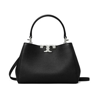 Tory Burch Tory Burch, Handbags, female, Black, Size: ONE SIZE Mini Eleanor Soft Satchel