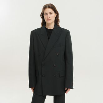 1989 STUDIO Blazer doppiopetto verde scuro