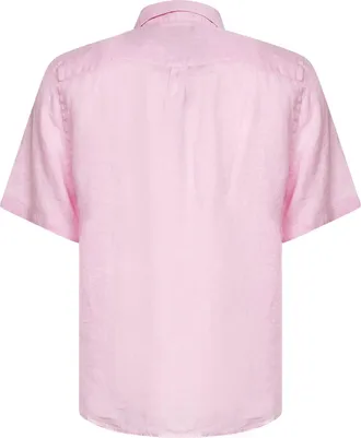 MC2 Saint Barth Mens Polo Shirt Raphael Pink Linen T-shirts And Polos