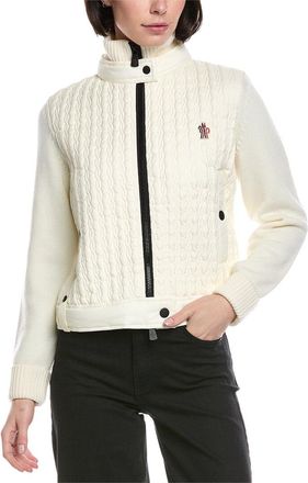 Moncler Quilted Front Wool Down Jacket