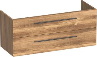 Marcel Breuer Trust wastafelonderkast 120 excl. opbouwgrepen 2 softclose lades en 1 sifon uitsparing - Honey