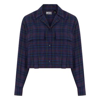 Diesel Shirts, female, Purple, Size: M Cropped Shirt