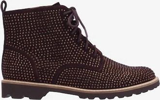 L'Amour Des Pieds Womens Raynelle Leather Bootie In Chocolate