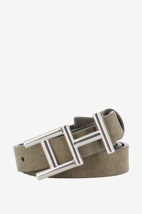 Hemisphere G&uuml;rtel aus Wildleder mit Monogrammschnalle - 2 cm