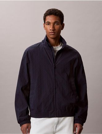 Calvin Klein Jeans Calvin Klein Mens Emblem Logo Windbreaker Jacket - Blue - 2XL