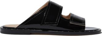 Scarosso Karen Patent Slippers - Dames - Sandalen - Zwart - 35 EU - Leer - Schoenen