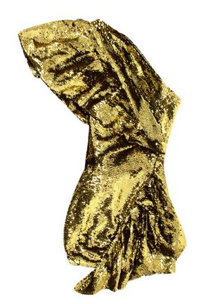 Alexandre Vauthier one shoulder sequin gold dress Size XXS