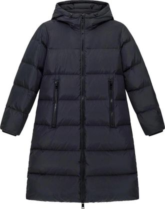 A|X Armani Exchange Lange Gewatteerde Donsjas - Dames - Dons jassen - Zwart - M - Polyester - Jassen
