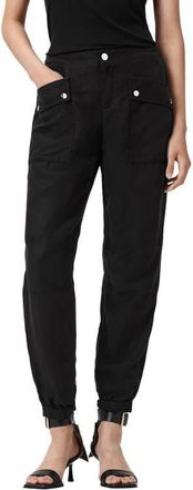 AllSaints Val Twill Cargo Pants in Black at Nordstrom, Size 10 Us