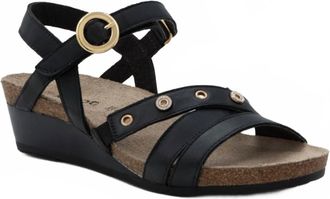 Naot Womens Sparkle Sandal In Jet Black Leather