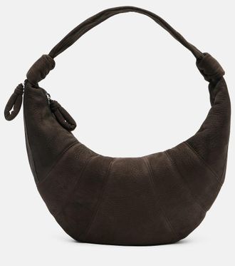 Christophe Lemaire Fortune Croissant Small suede shoulder bag