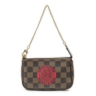 Louis Vuitton Pre-owned Womens Mini Pochette Accessoires Pouch - Brown - One Size