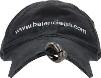 Balenciaga Bal.com Front Piercing Cap Black Faded 750716410B21071