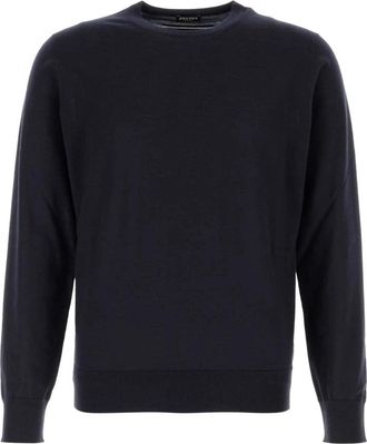 Ermenegildo Zegna Cashseta Crew Neck - Heren - Cashmere truien - Blauw - M - Kasjmier - Truien & Vesten