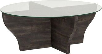 Dmora Mesa De Caf&eacute; Dborrell, Mesa De Centro Baja, Revistero Para Sof&aacute;, Estante De La Sala De Estar, 92x92h36 Cm, Antracita - Dmora