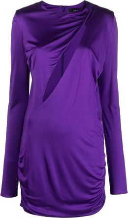 Versace cut-out minidress - women - Viscose/Viscose - 38 - Purple