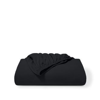Bare Home Organic Cotton Jersey Fitted Sheet in Black at Nordstrom, Size Twin X-Long