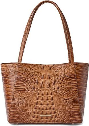 Brahmin Mona Croc Embossed Leather Tote in Cinnamon at Nordstrom